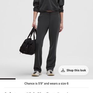 lululemon athletica Black Brushed Softstreme High-Rise Pant